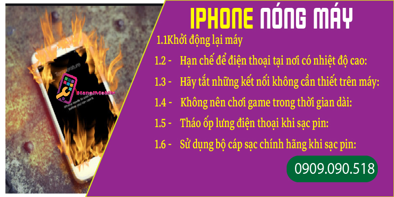 Hình 2: Nguyên nhân dẫn tới iphone bị nóng máy 